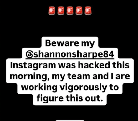 Shannon Sharpe claims Instagram hack after explicit video streams on account