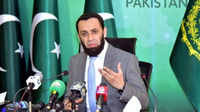 information minister attaullah tarar addressing a press conference in islamabad photo radio pakistan