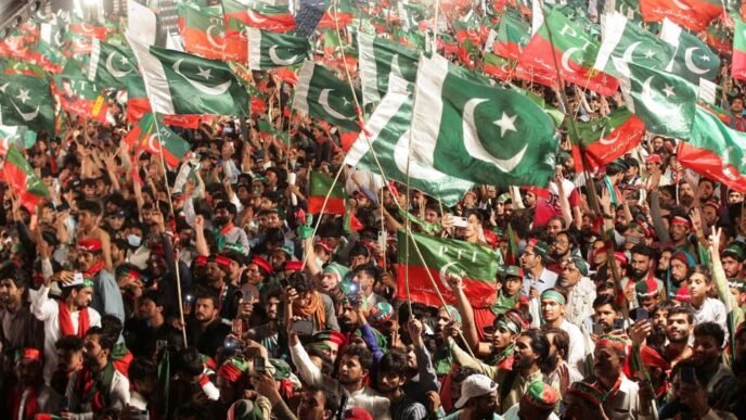 a view of a pti rally held in lahore photo express