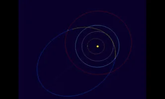 Track simulation diagram of near-Earth asteroid 2023 VB2 Photo: Website of Xinjiang Astronomical Observatory