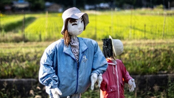 Depopulated village in Japan crafts dolls for sense of life