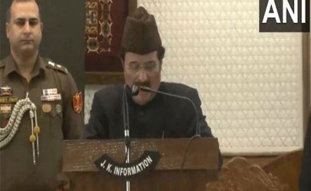 National Conference leader Mubarak Gul takes oath as J-K Protem Speaker