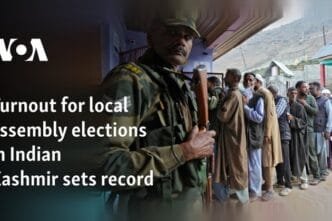 Turnout for local assembly elections in Indian Kashmirsets record