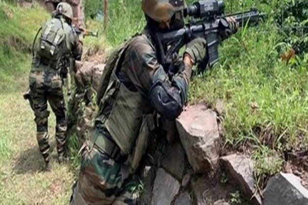 Exchange of fire between terrorists, security forces in forest area of Srinagar