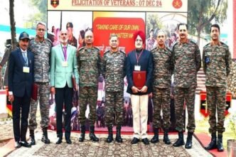 COAS General Upendra Dwivedi visits Northern Command, felicitates three Veterans with Achievers Award