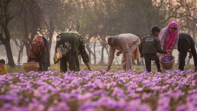 Kashmir's saffron growers struggle to rekindle 'red gold' glory days