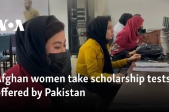 Afghan women take scholarship tests offered by Pakistan