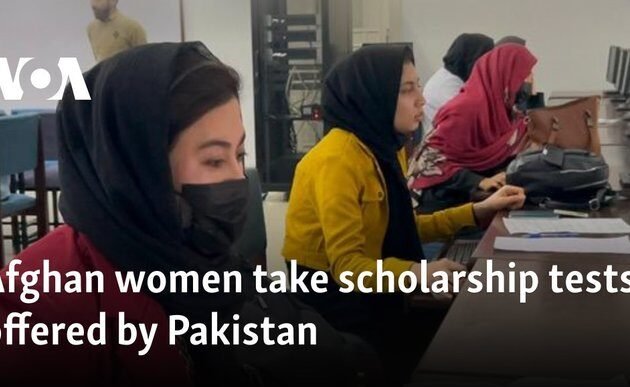 Afghan women take scholarship tests offered by Pakistan