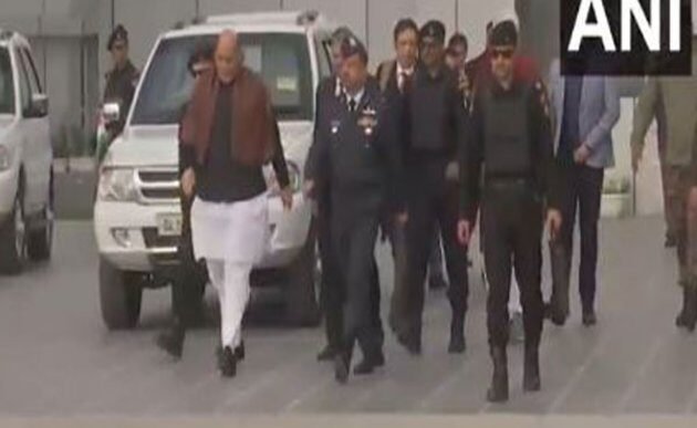 Defence Minister Rajnath Singh leaves for J-K's Akhnoor to celebrate 'Veterans Day'