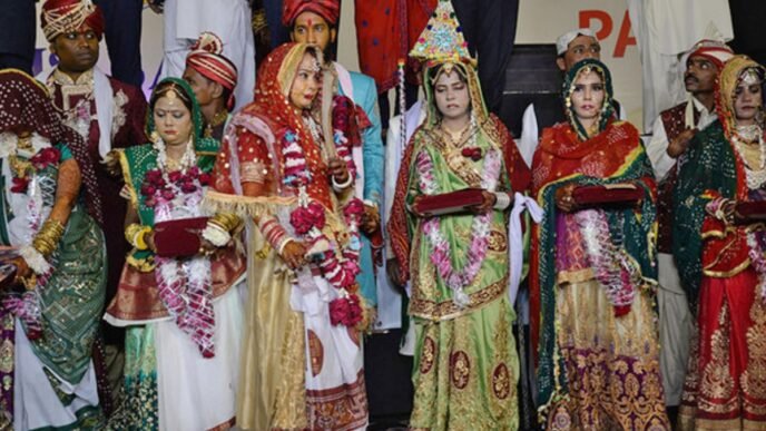 More than 100 Hindu couples tie the knot at mass wedding