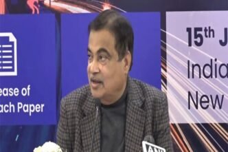 Nitin Gadkari attends conference on Barries Less Tolling