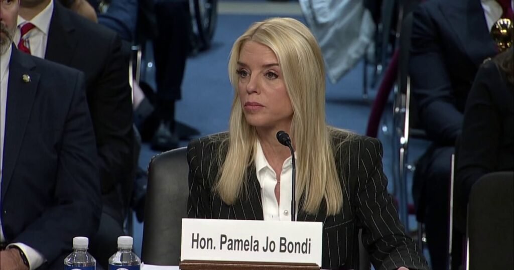 Pam Bondi delivers opening statement at attorney general confirmation hearing