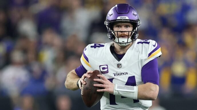 Sam Darnold led the Vikings to their best record in years. But two bad games may have cost him his job — and millions