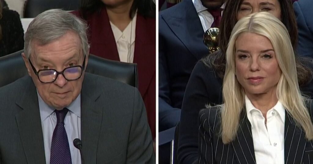 Sen. Durbin focuses on Trump's threats of 'retribution' at Bondi hearing