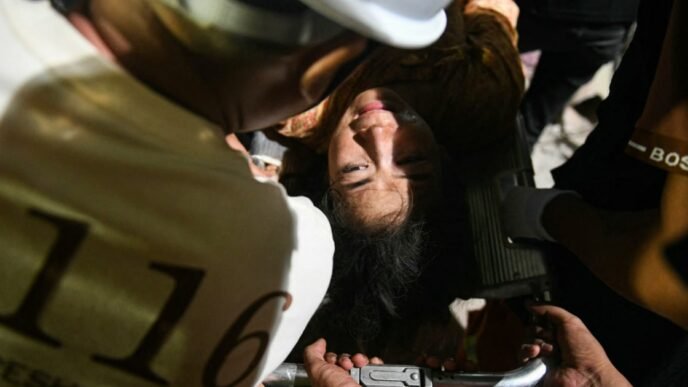 Aftershocks rattle earthquake-devastated Myanmar as military bombs rebel areas
