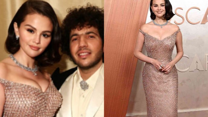 Benny Blanco says Selena Gomez deserves a medal for carrying 35-Pound Oscars dress