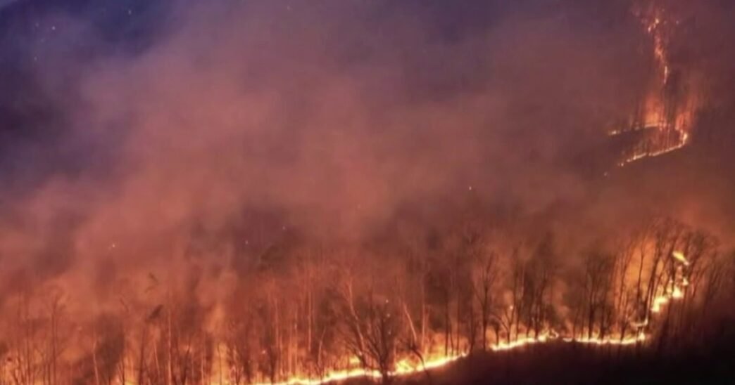 Dangerous wildfires burn across several states