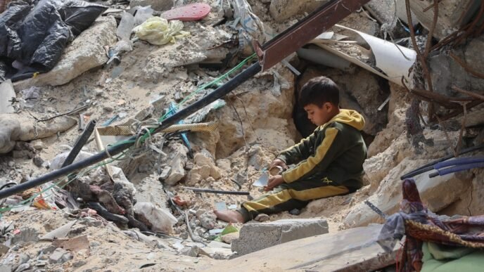 Gaza enters longest stretch without aid, as Israel continues airstrikes