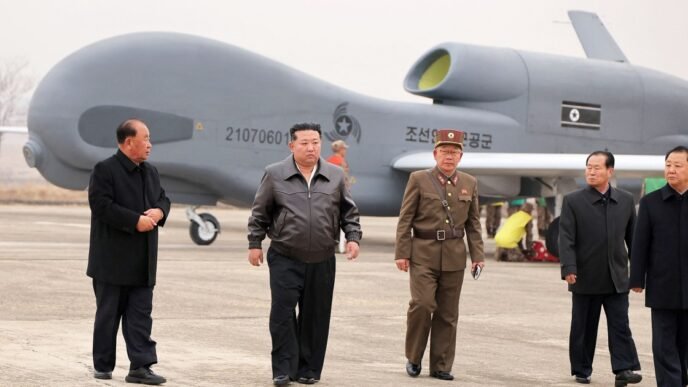 Kim observes tests of North Korea’s new reconnaissance and attack drones