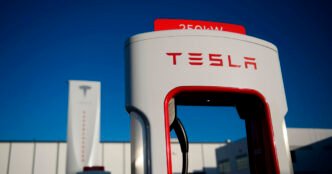Man charged with assault at Tesla dealership after driving car at protesters