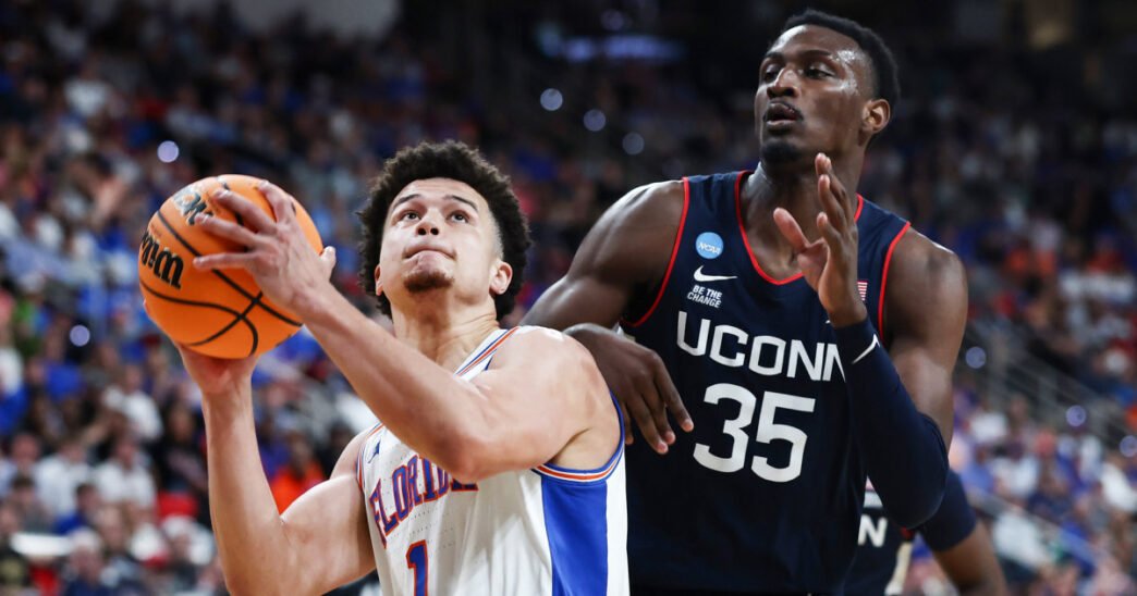 No. 1 seed Florida makes late comeback to survive against eighth-seeded UConn