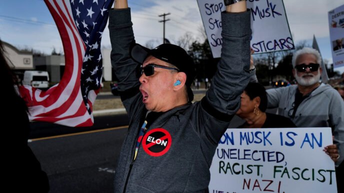 Over 200 'Tesla Takedown' protests planned this weekend after violent incidents