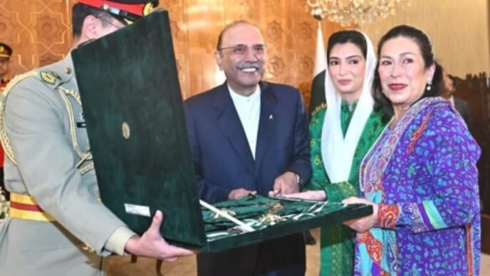 President Asif Zardari confers civil awards upon 69 recipients