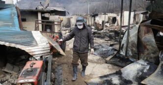 Rain and cooler weather help South Korean fire crews battle devastating wildfires