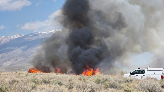 Silver Fire breaks out in central California and explodes to 1,000 acres in a day