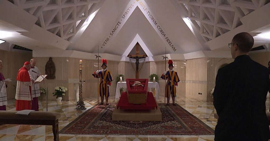 Body of Pope Francis displayed at the Vatican