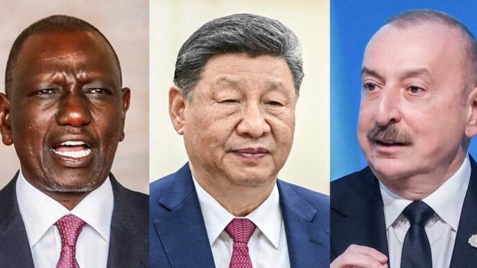 China woos trade war 'circle of friends' as Kenya, Azerbaijan leaders visit