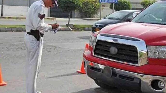 Crackdown on traffic violations continues in Sindh