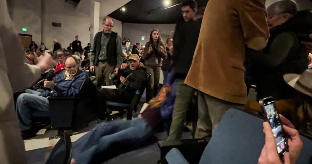 Idaho woman forcibly dragged from GOP town hall seeks $5 million in damages