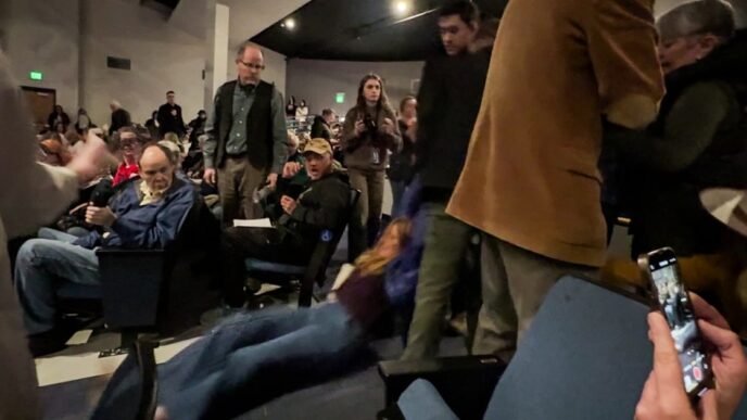 Idaho woman forcibly dragged from GOP town hall seeks $5 million in damages