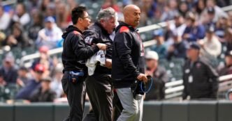 MLB umpire goes to the hospital after being hit by foul ball