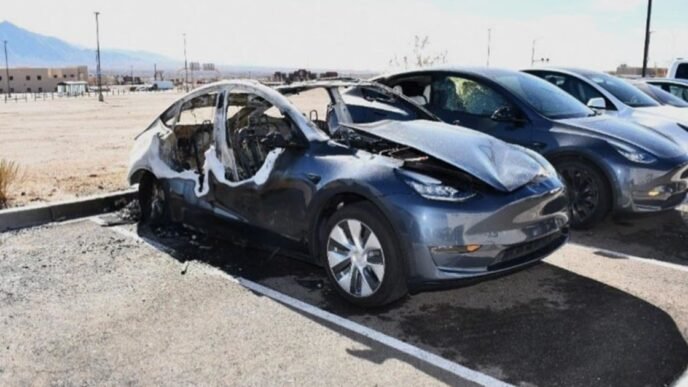 Man charged after alleged arson attacks on Tesla dealership and GOP headquarters in New Mexico