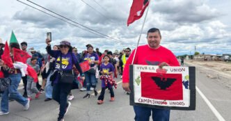 On César Chávez Day farmworkers march against ICE raids at historic Delano grape strike site