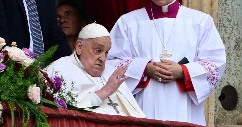 Pope Francis skips Easter mass, but greets worshippers from St. Peter's Basilica