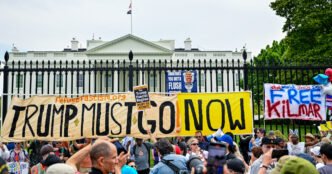 Protesters rally outside White House amid nationwide anti-Trump demonstrations