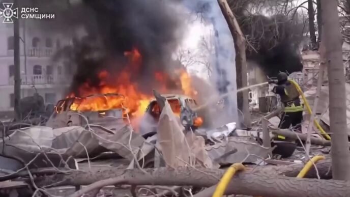 Russia launches strikes during Palm Sunday gathering in Ukraine