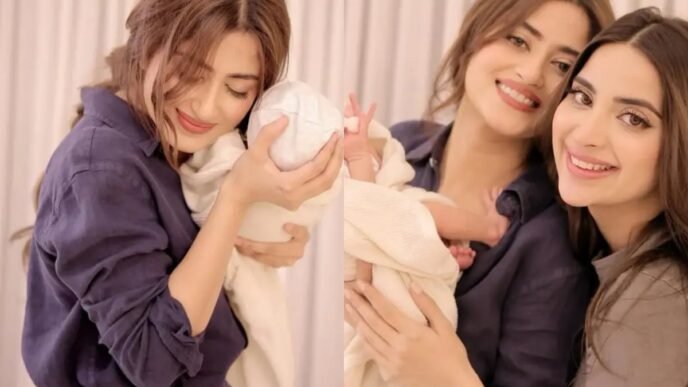 Sajal Aly’s sweet first encounter with her baby niece for the first time
