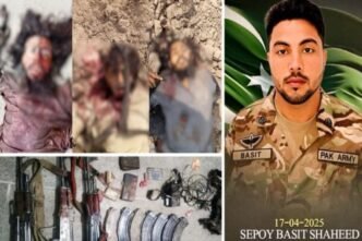 Soldier martyred, four terrorists killed in DI Khan IBO
