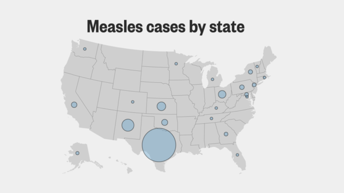 Track measles outbreak cases across the U.S