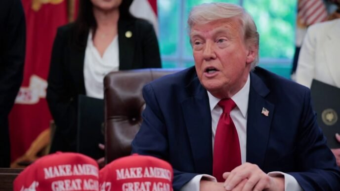 Trump attempts to de-escalate trade war, vows 'fair deal' with China