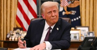 Trump signs executive orders at the White House