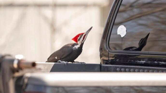 Woodpecker damages more than 20 vehicles in Massachusetts town