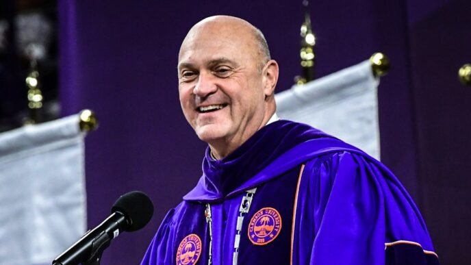Clemson president is bowled over by his daughter's big moment