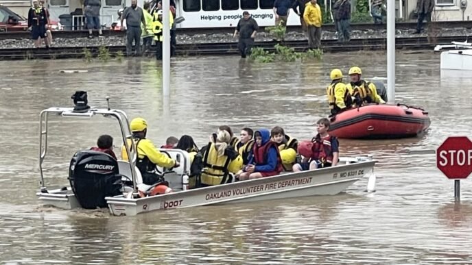 Elementary schools in Maryland evacuated after heavy rains cause flooding
