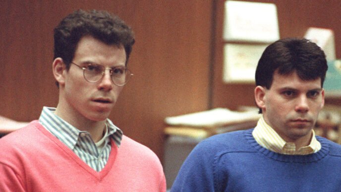 Erik Menendez, left, and Lyle Menendez in 1992.