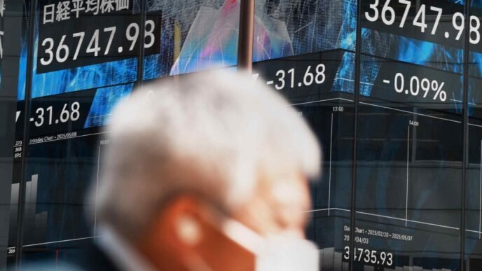 Global investors bought record $55bn of Japan stocks, bonds in April
